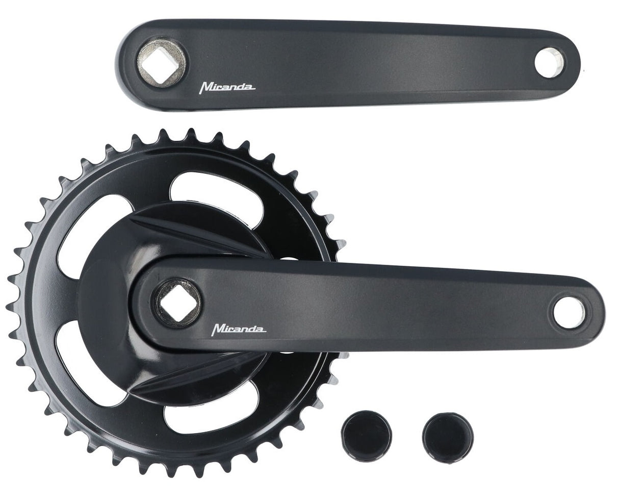 Miranda Crankset 38t Miranda 170mm Crank lámh le diosca 9.5cm dubh