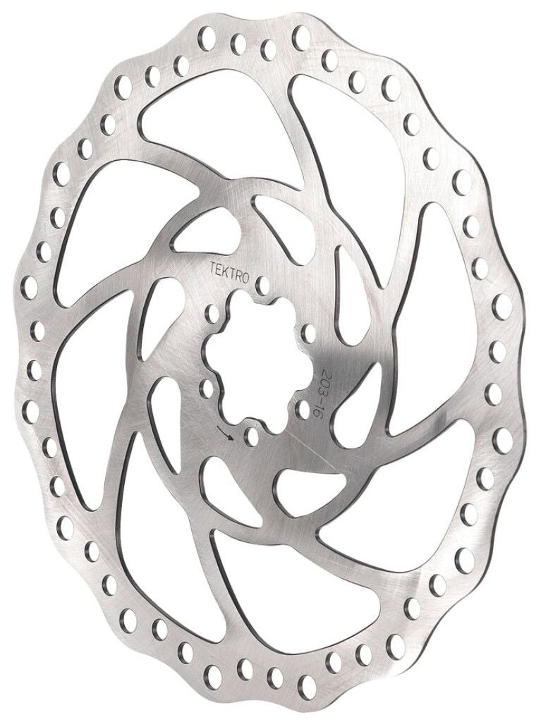 KT TERO TR203-16 Disco Disco Rotore Ø203mm 1,85 mm a 6 punti in argento