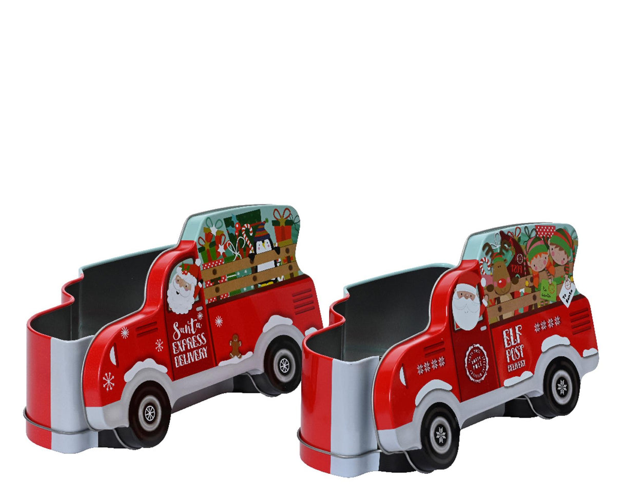 Lumineo storage tin van with Santa Claus