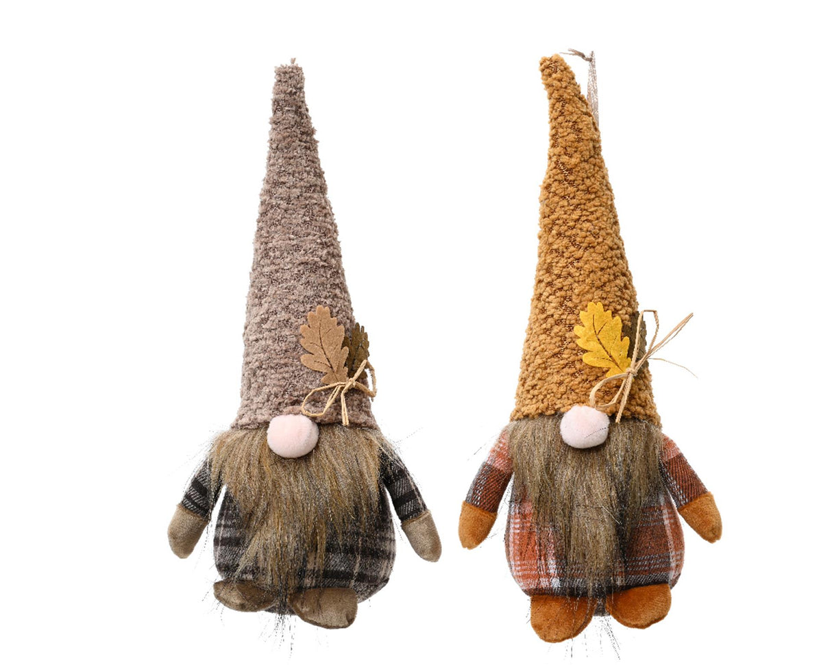 Decoris kersthanger gnoom polyester 15cm