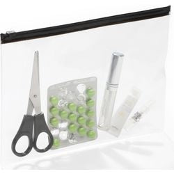 Durable document zip bag A5 transparent