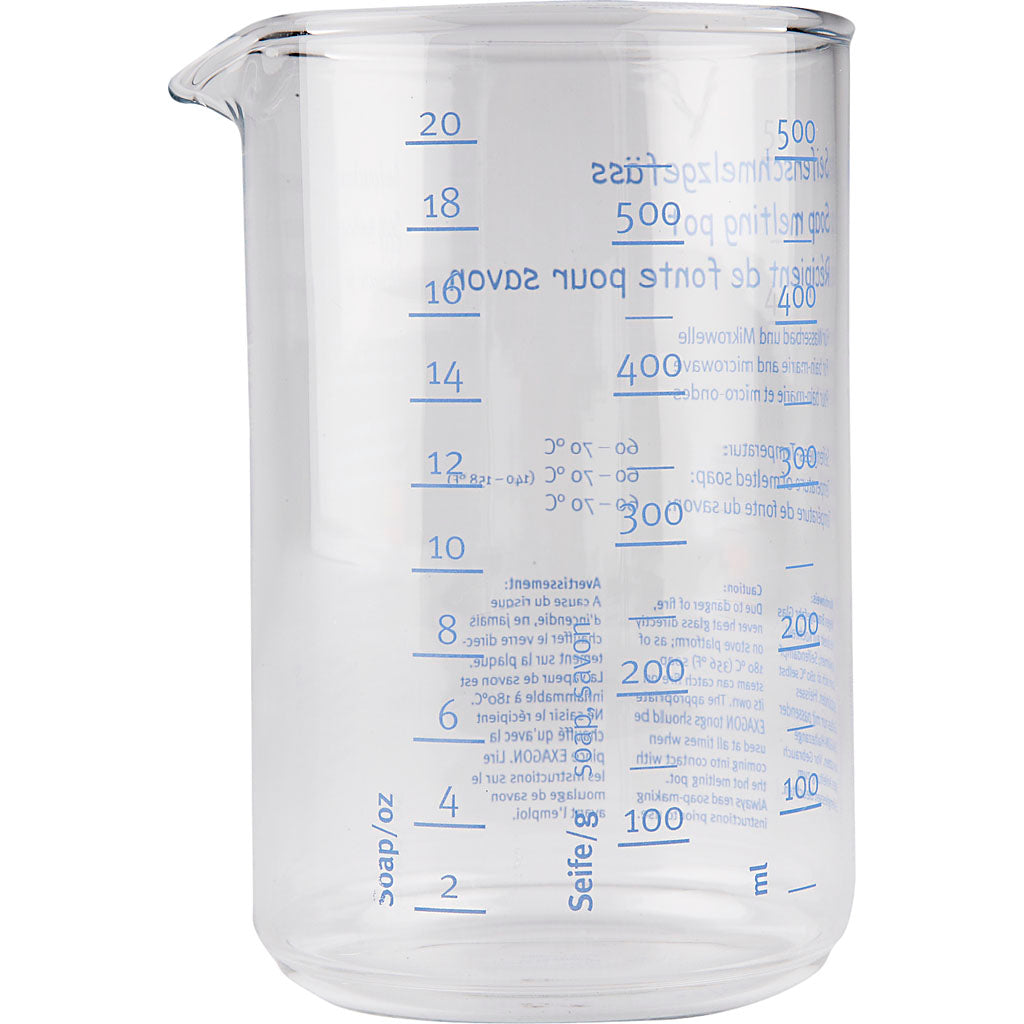 Glass soap melting pot, 500 ml, 1 piece