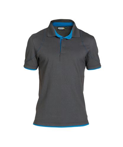 Dassy polo orbital grijs azuurblauw m