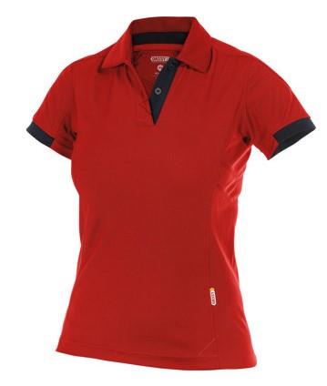 Dassy polo traxion women rood zwart xxl