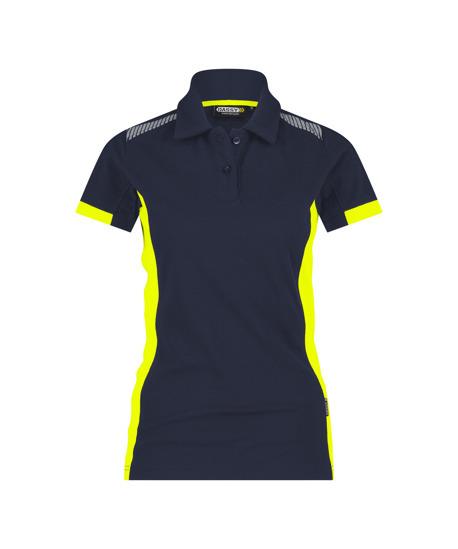Dassy polo veracruz donna blu notte giallo fluo l