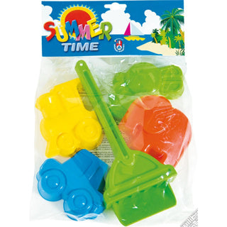 Beach sandbox set 6-piece colored