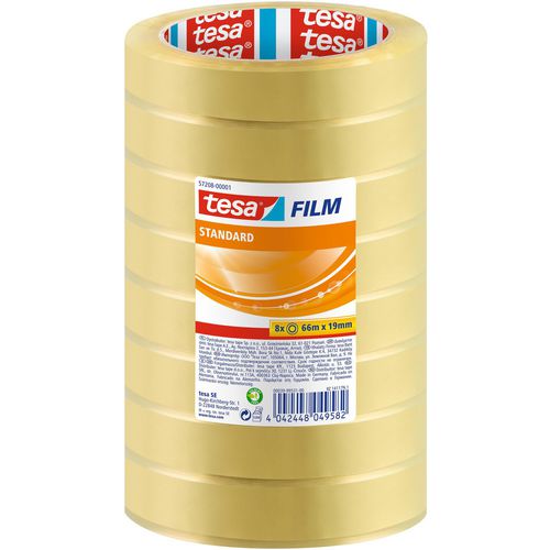 Tesa plakband film standaard 19mmx66m 8 stuks