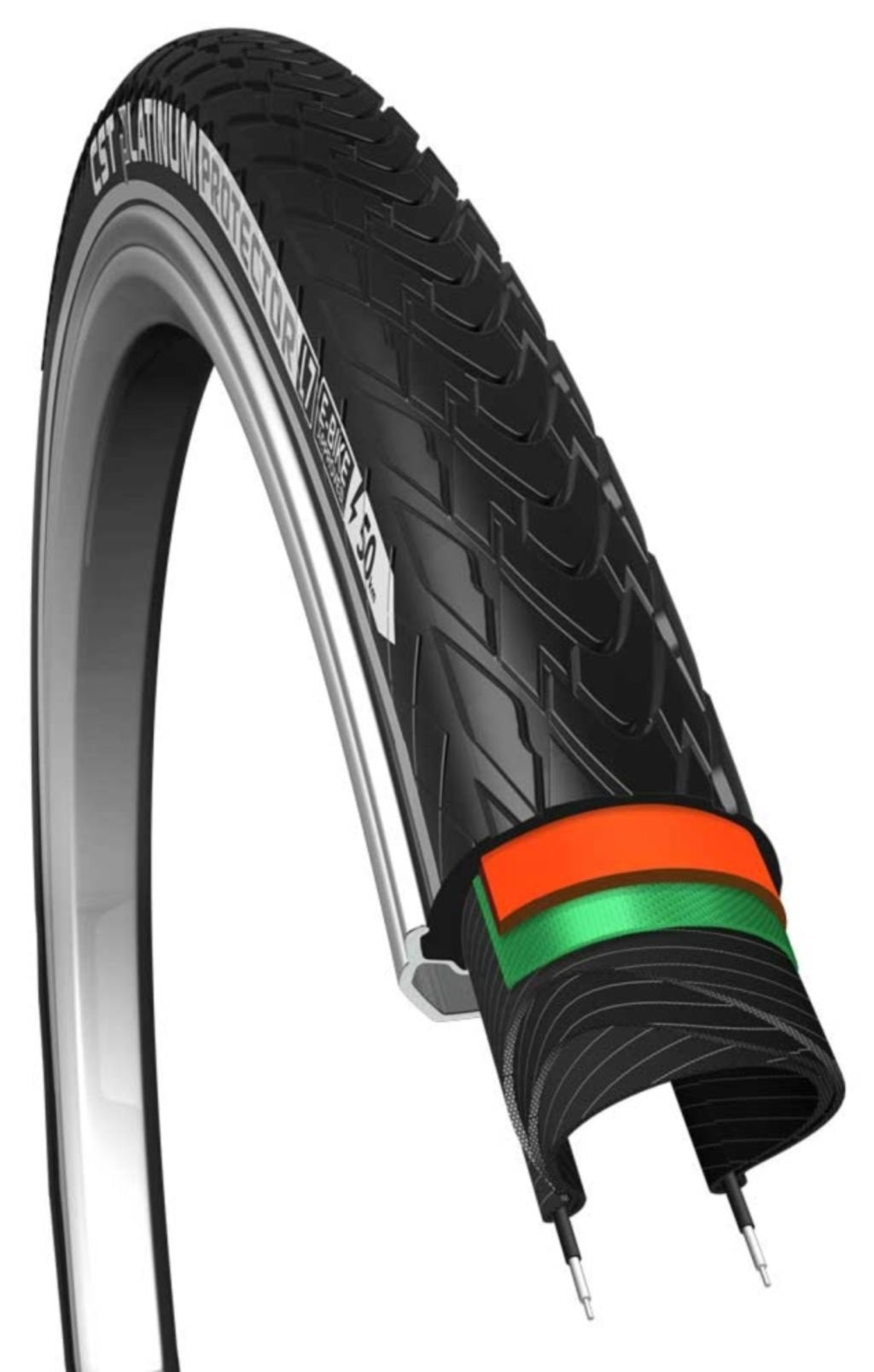 CST Buitenband Platinum Prot 28 x 1 5 8-1 3 8 (37-622) zwart