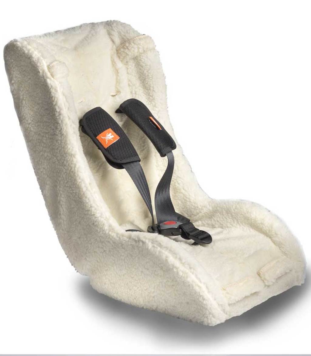 Melia Bakfiets Insert Chair - pohodlná židle batolata pro přívěs na kole - bílá, 75x25x15cm, 5 -bodová pás