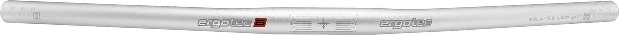Ergotec steering flat bar 25.4x600 mm - silver
