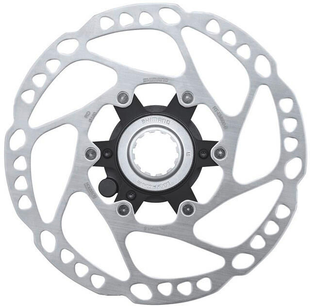 SHIMANO rotor "RT-EM600"self-service package, Center Lock, with magnet, with lockring, with internal toothing, for STEPS speed sensor