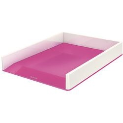Leitz letter tray WOW polystyrene 267x336x49mm A4 pink