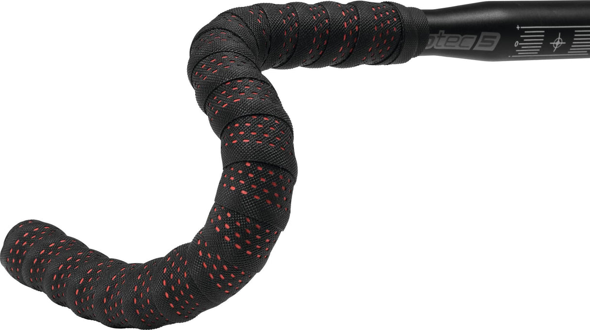 Ergotec Bar Tape San Remo Pu+Gel, Black Red