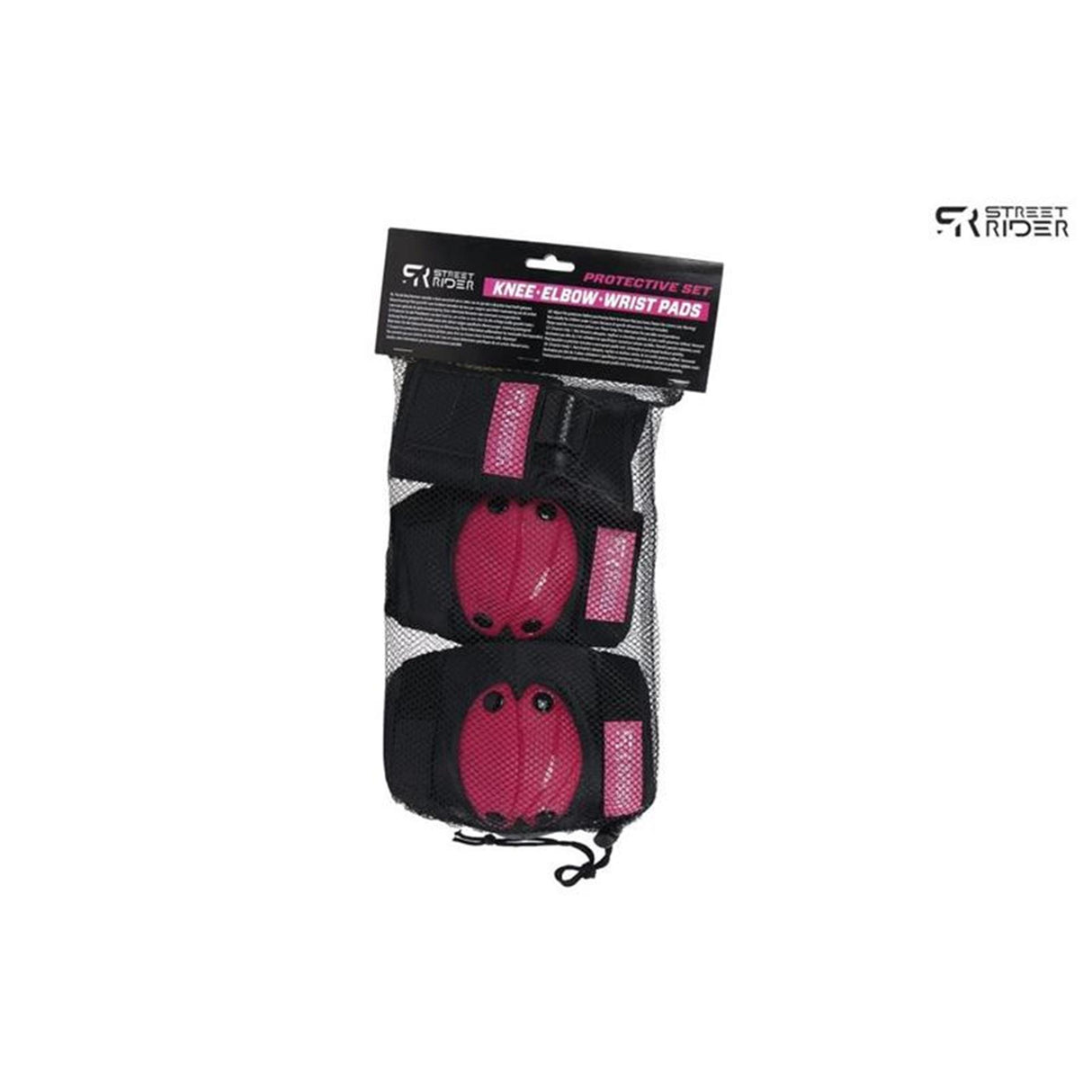 Street rider beschermset s - roze, 6dlg.