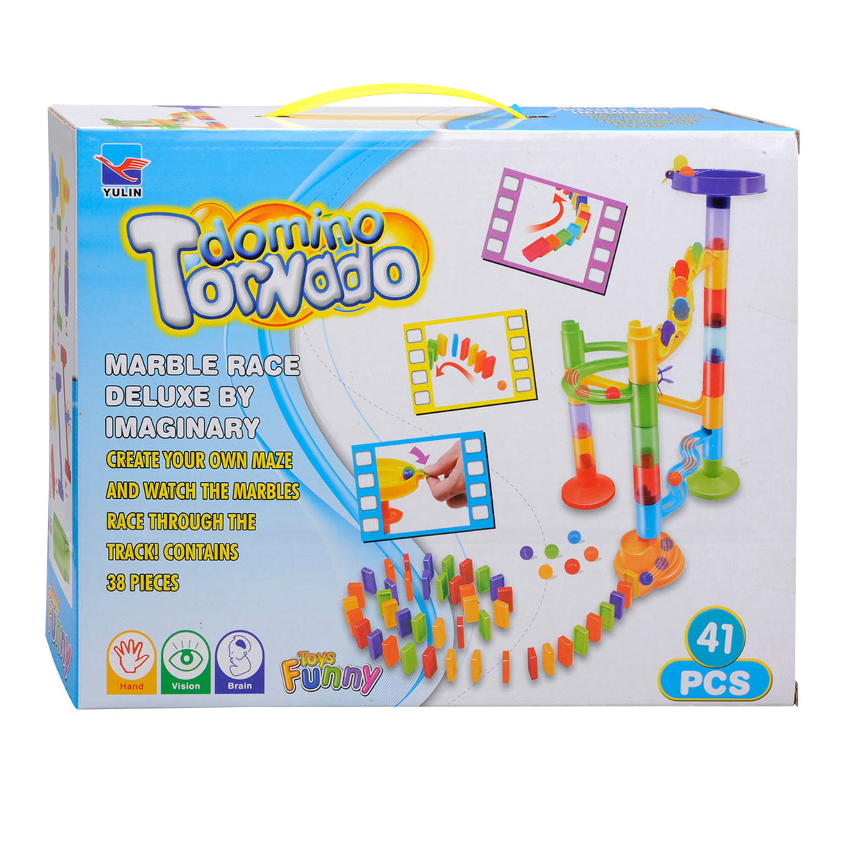Marble track with domino, 41dlg.