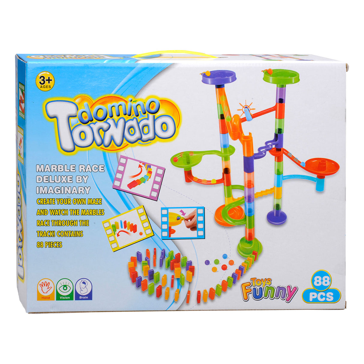 Marble track with domino, 88dlg.