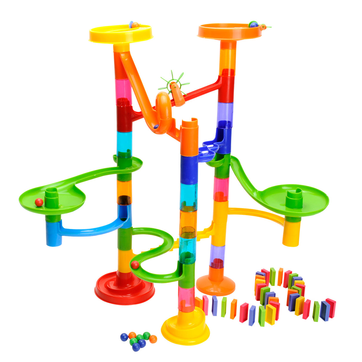 Marble track with domino, 88dlg.