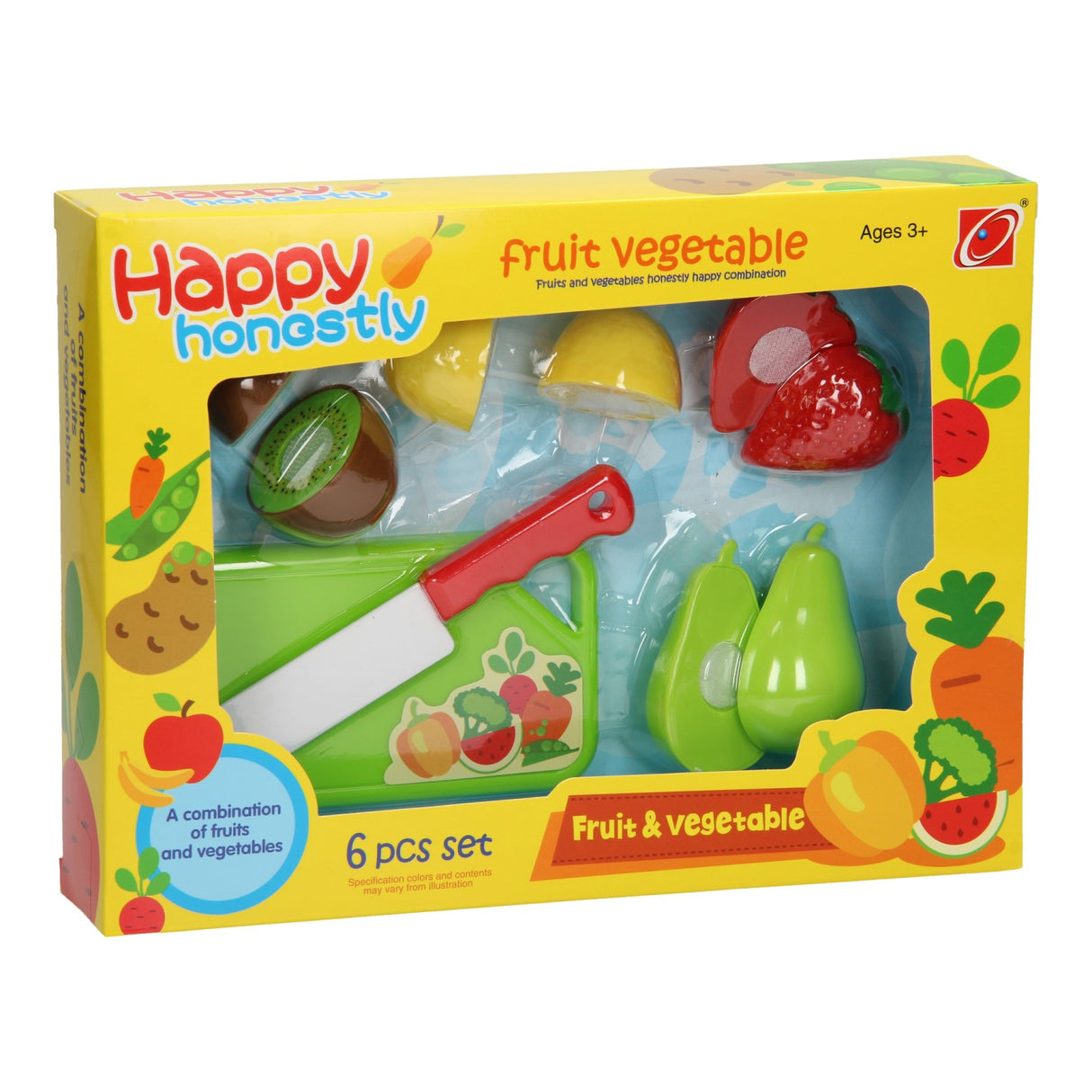 Corte de frutas com tábua, 10 unid.