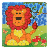 Mosaic crafting zoo animals