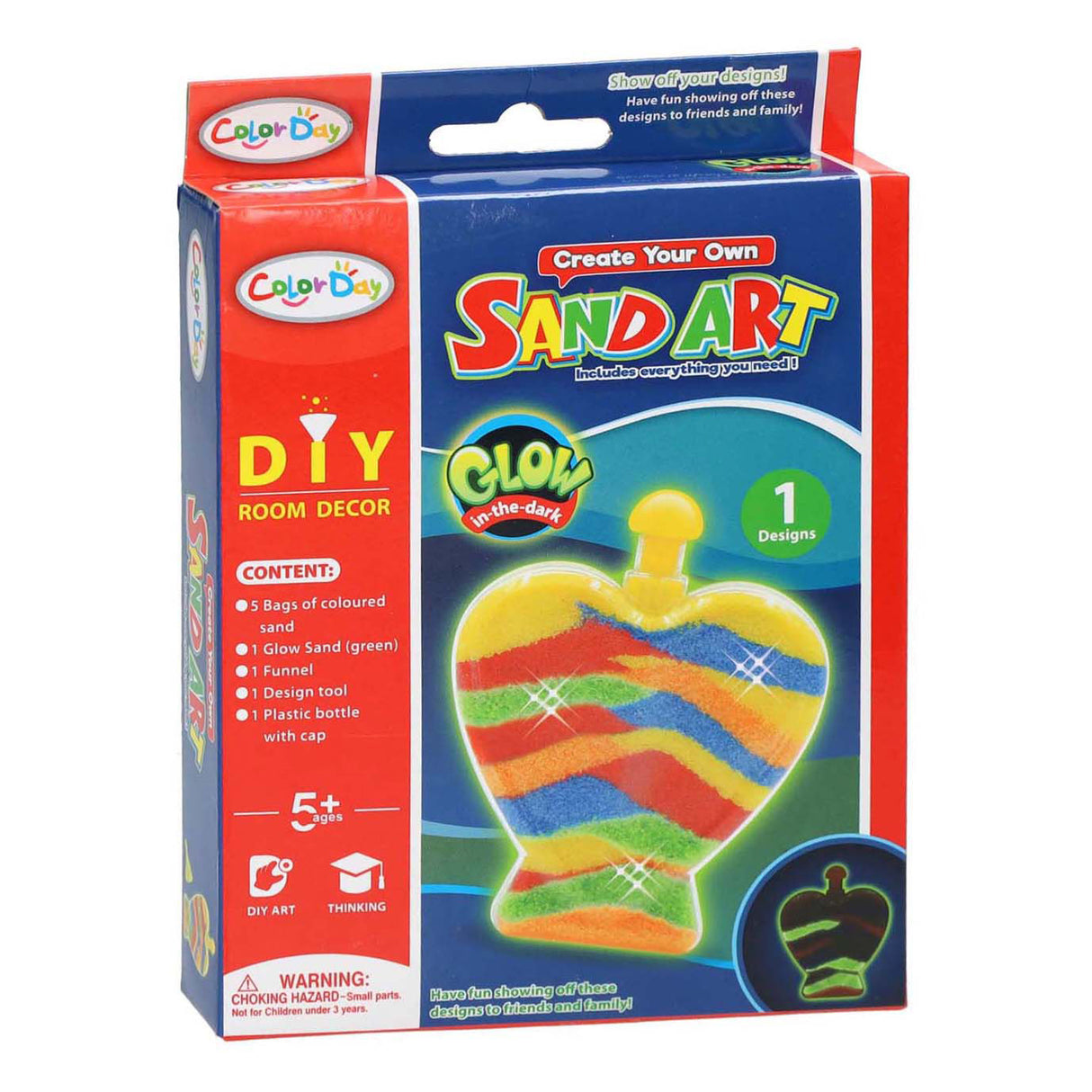 L'arte della sabbia si illumina al buio