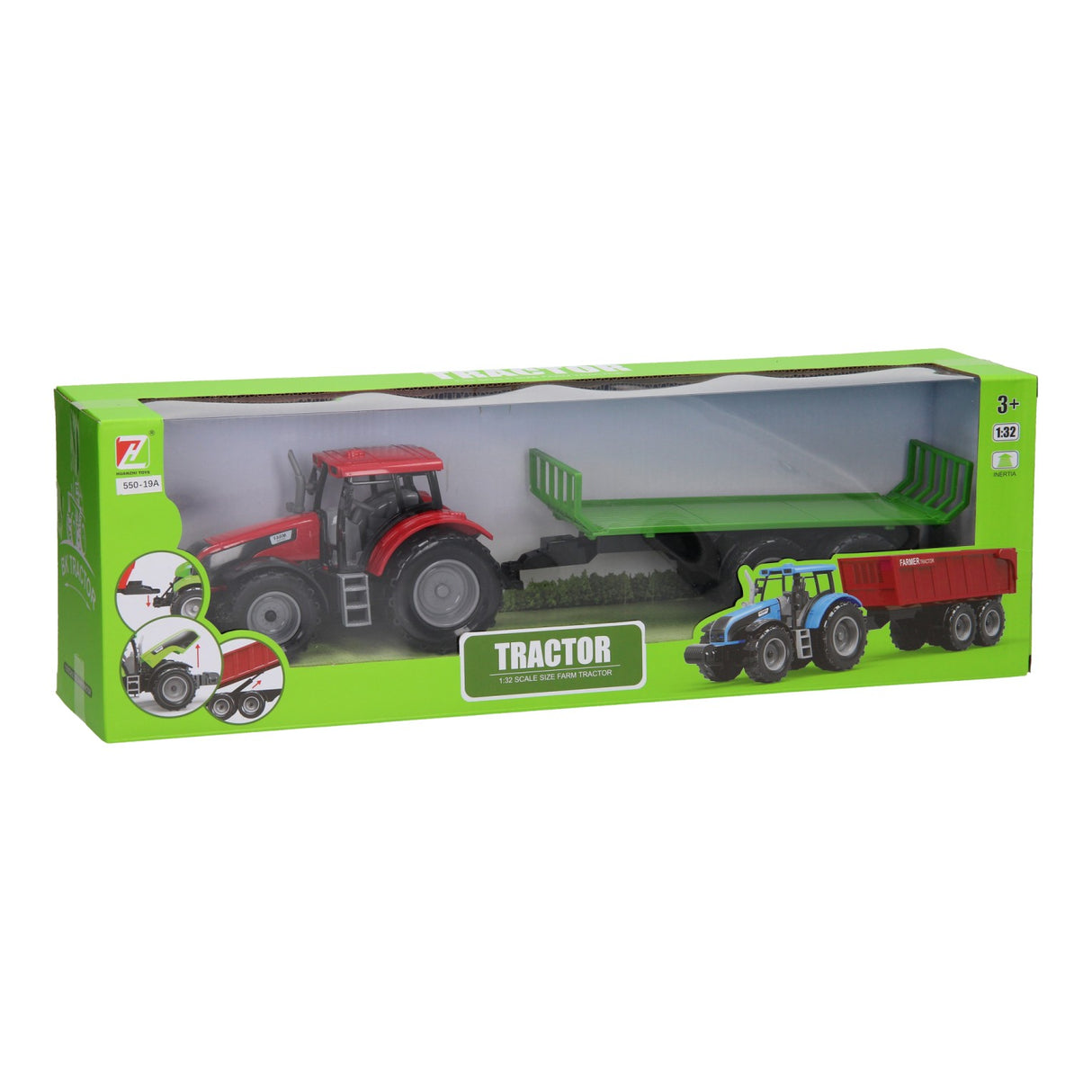 Trakter mat flaache Weenchen 1:32