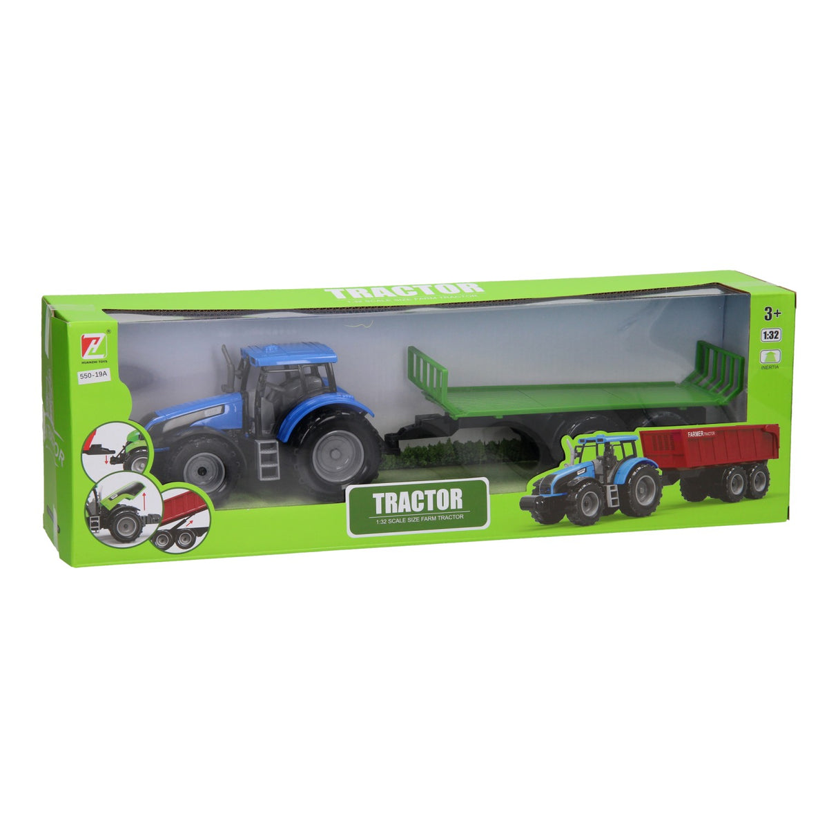 Trakter mat flaache Weenchen 1:32
