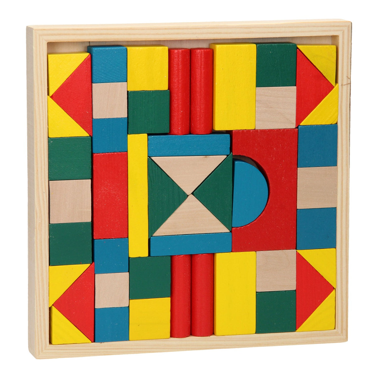 Wooden building blocks, 48dlg.