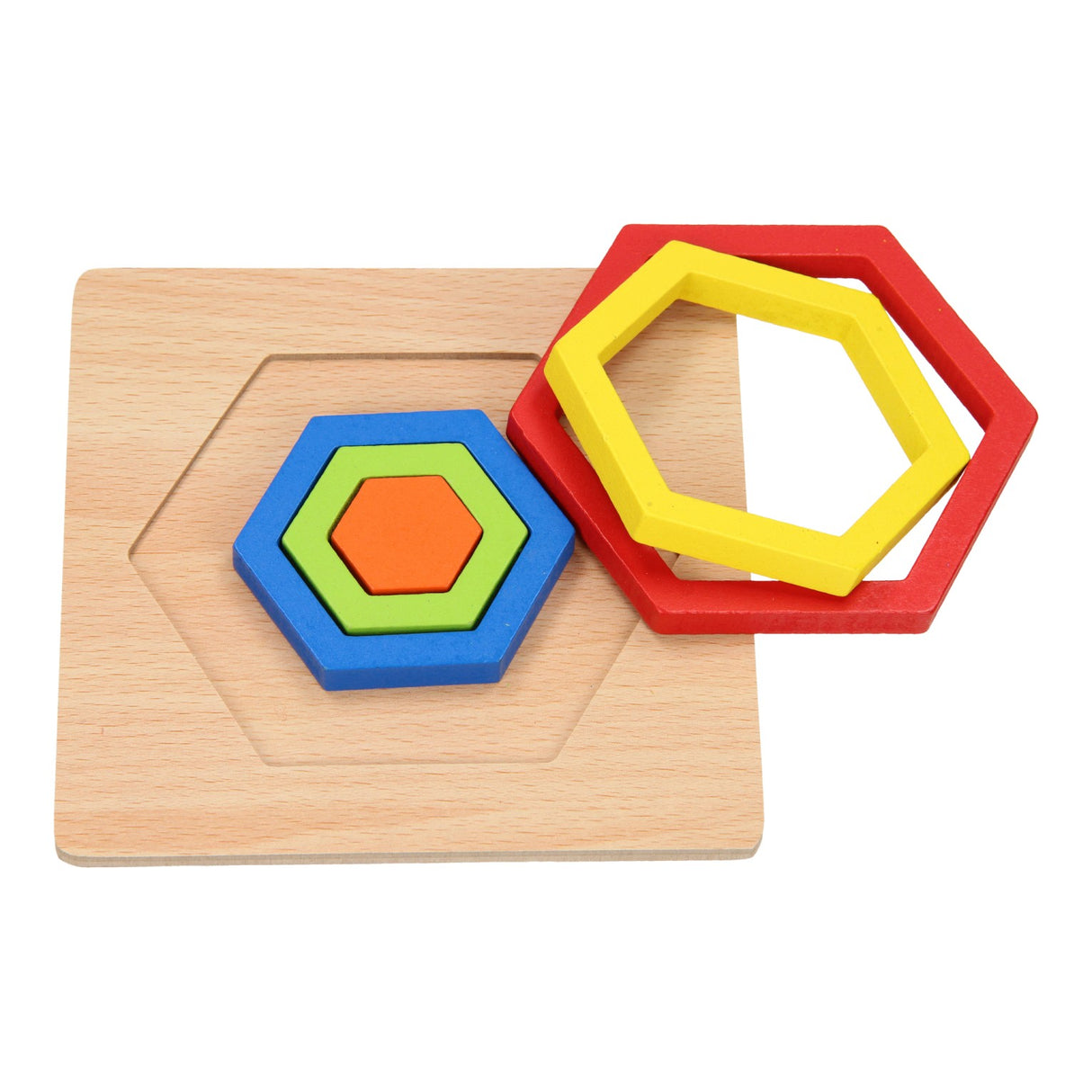Wooden shape puzzle - hexagon