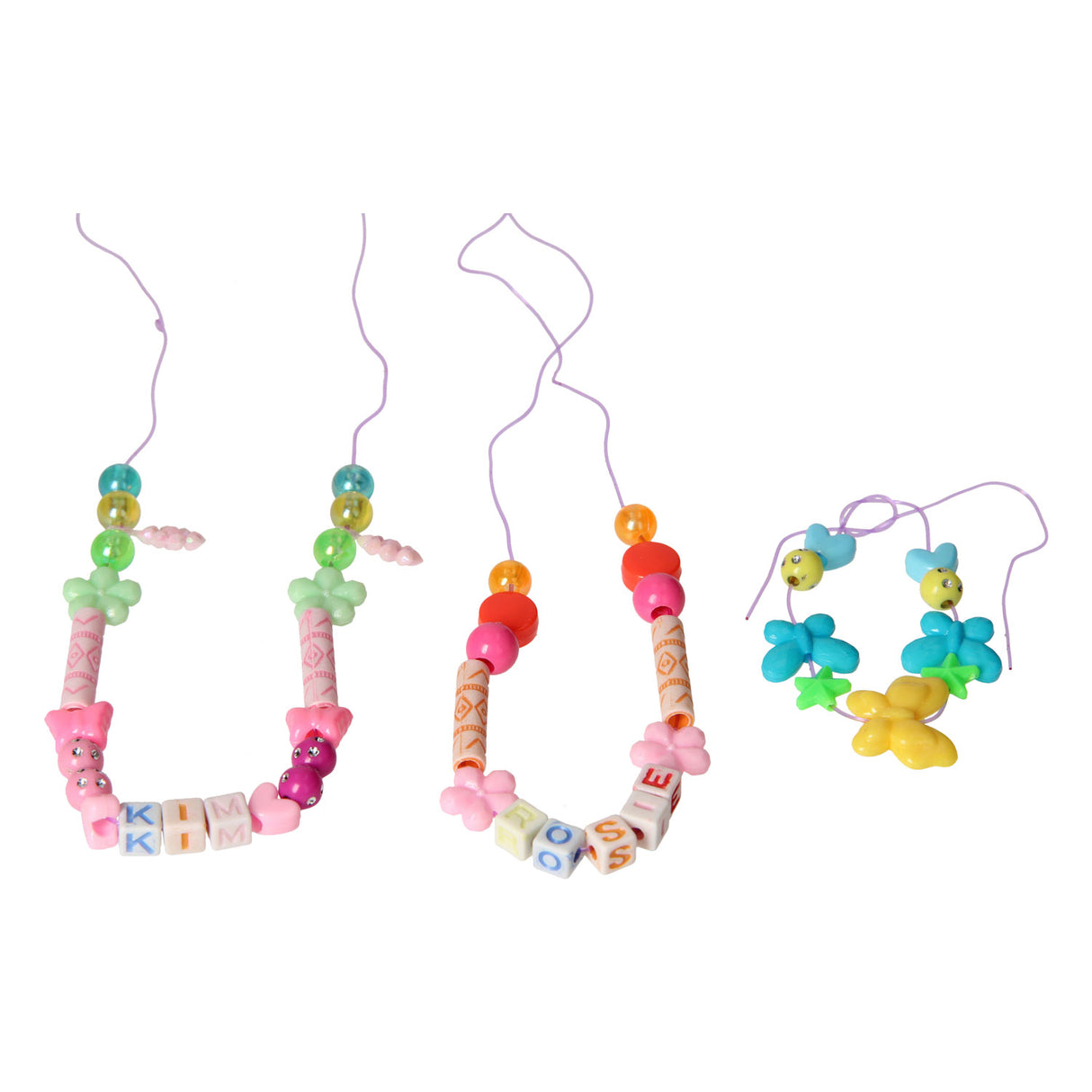Colored bead set, 17dlg.