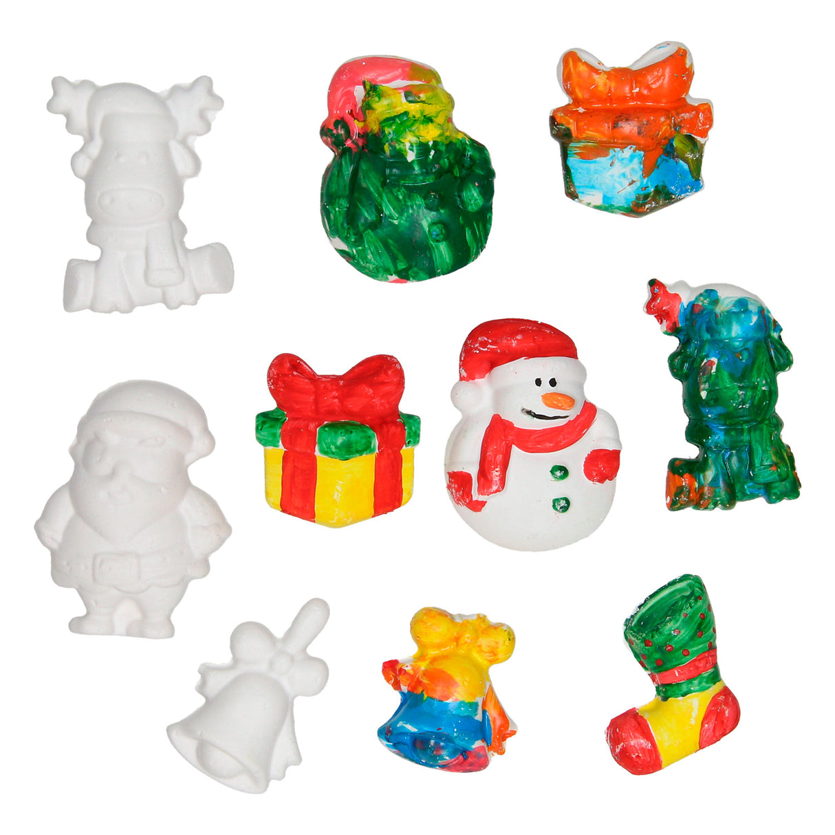 Plaster cast magnets - Christmas