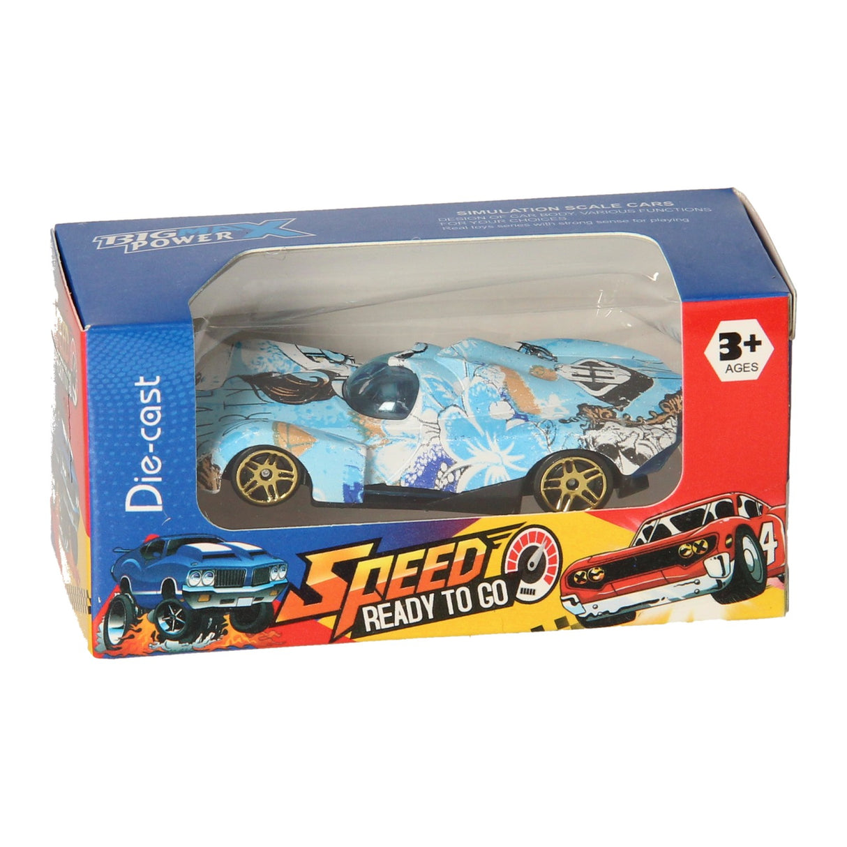 Metal car with print