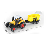 Die-cast trekker met aanhanger en pull-backfunctie