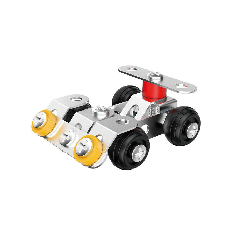 Metal construction set car, 41 pieces.