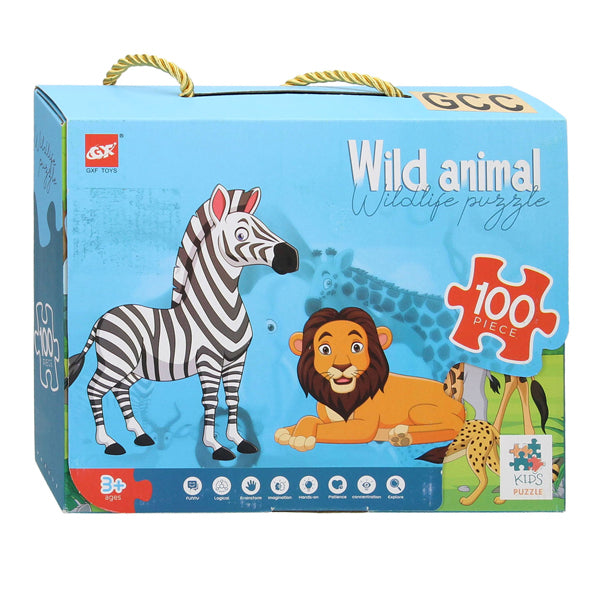 Floor puzzle wild animals, 100th.