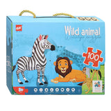 Floor puzzle wild animals, 100th.