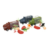 Set camion dinosauri e squalo, 3 pz.