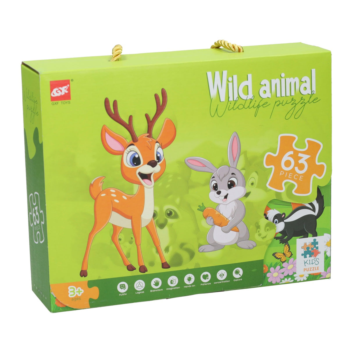 Floor puzzle forest animals, 63 pcs.
