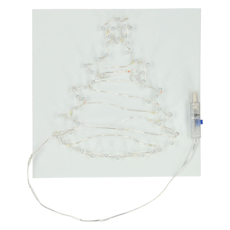 String Art Chrëschtdag Bam mat LED Luuchten