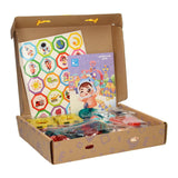 Magnetic marble track castle with light, 56 pcs.