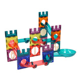 Magnetic marble track castle with light, 56 pcs.