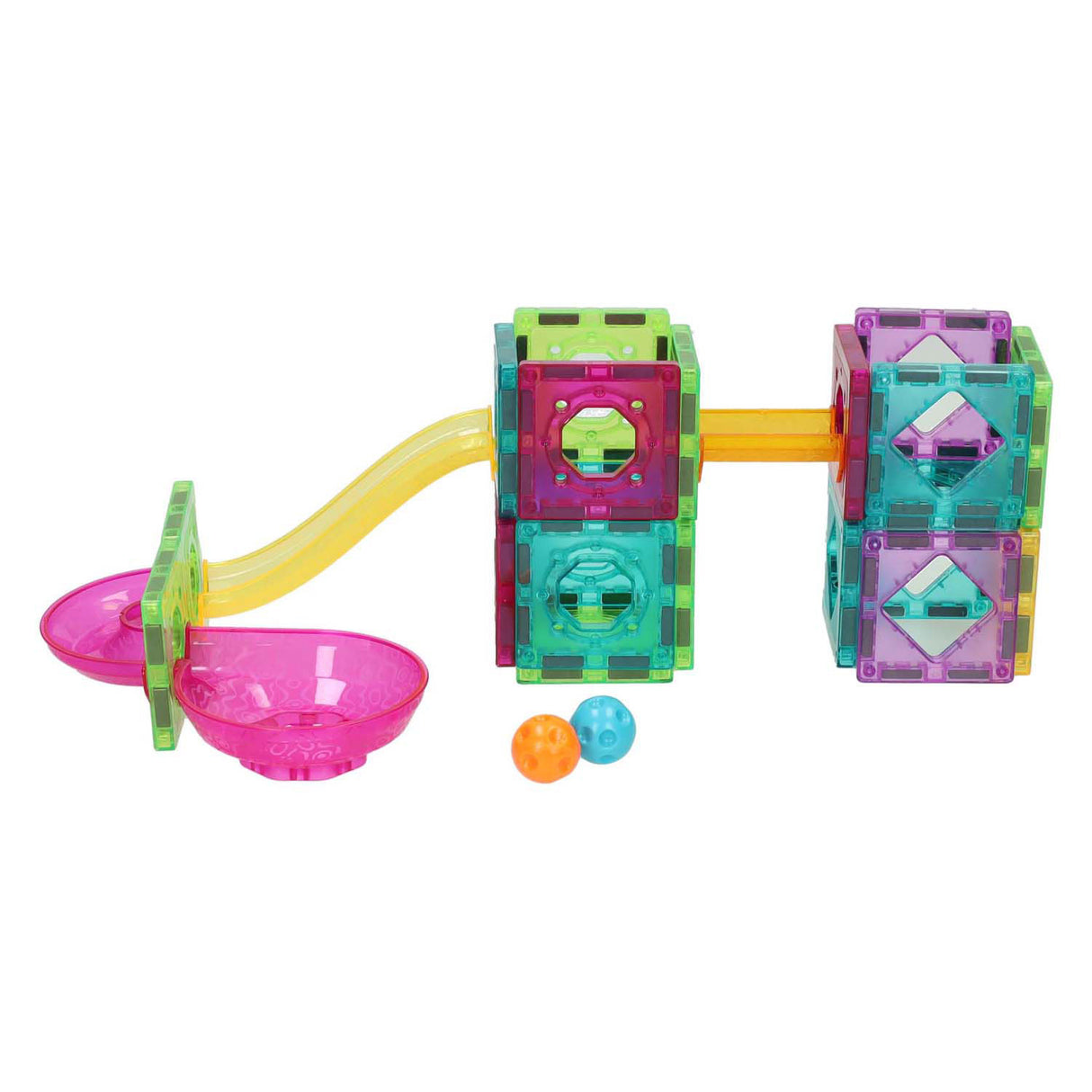 Magnetische bouwset knikkerbaan - 61dlg.