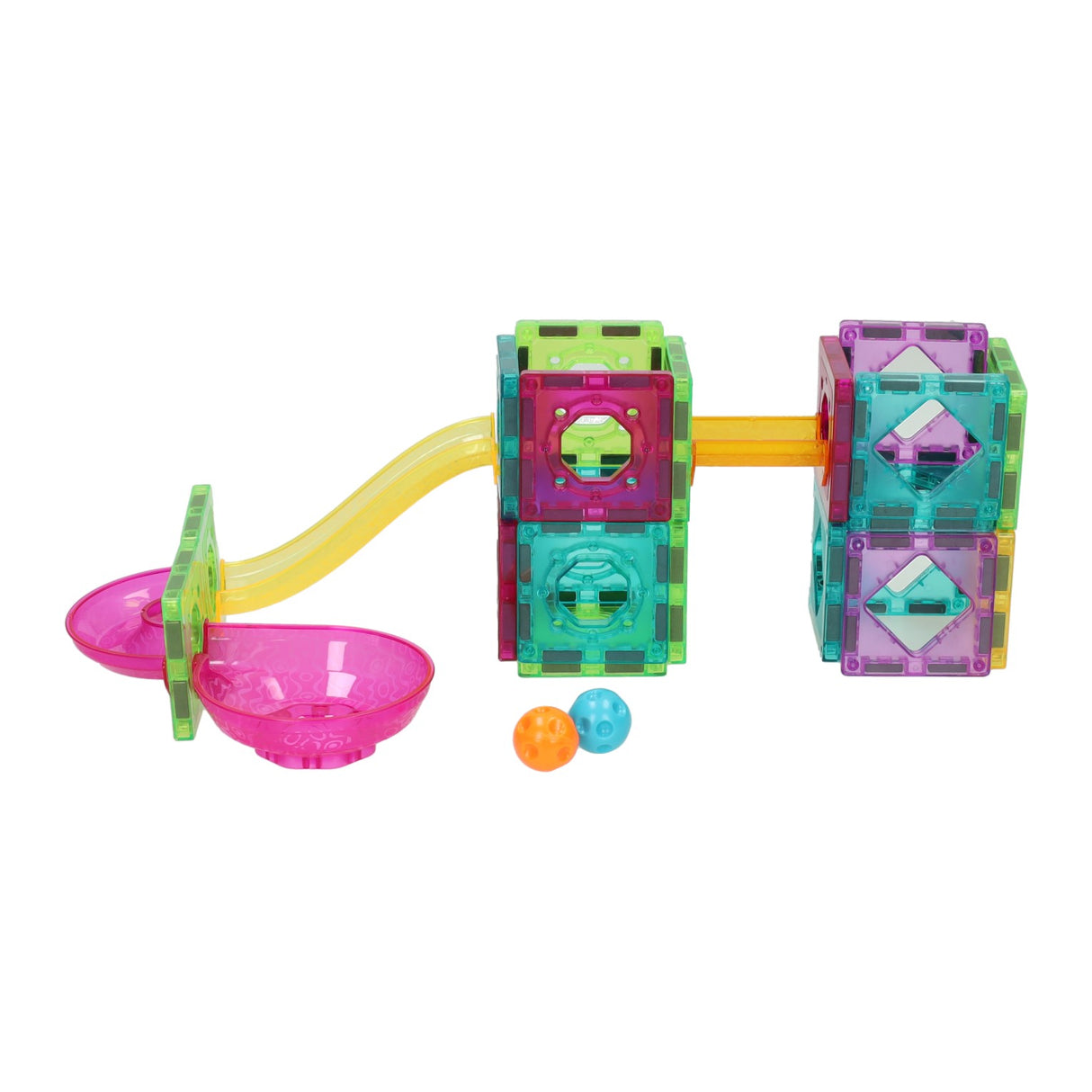 Magnetische bouwset knikkerbaan - 47dlg.