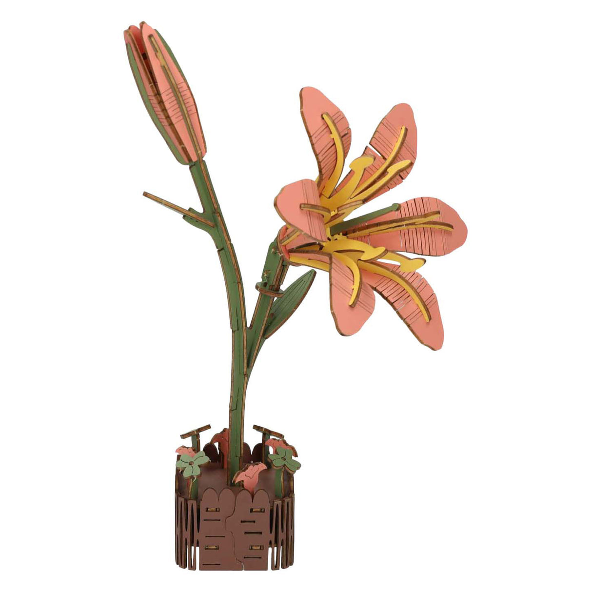 Wooden 3D building kit lily - 71 pieces.