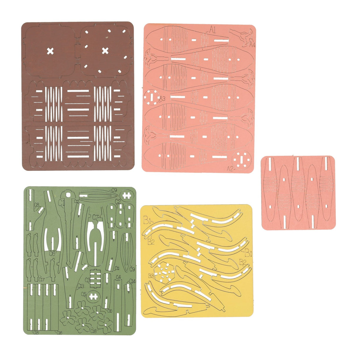 Wooden 3D building kit lily - 71 pieces.