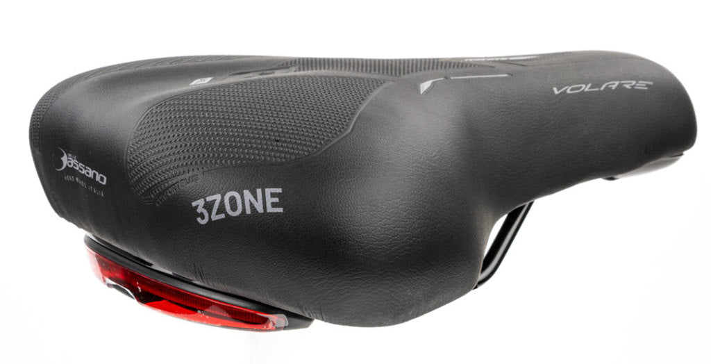 Selle Bassano Selle Bassano Saddle Volare Icon GT XL incl. Lamp, Black