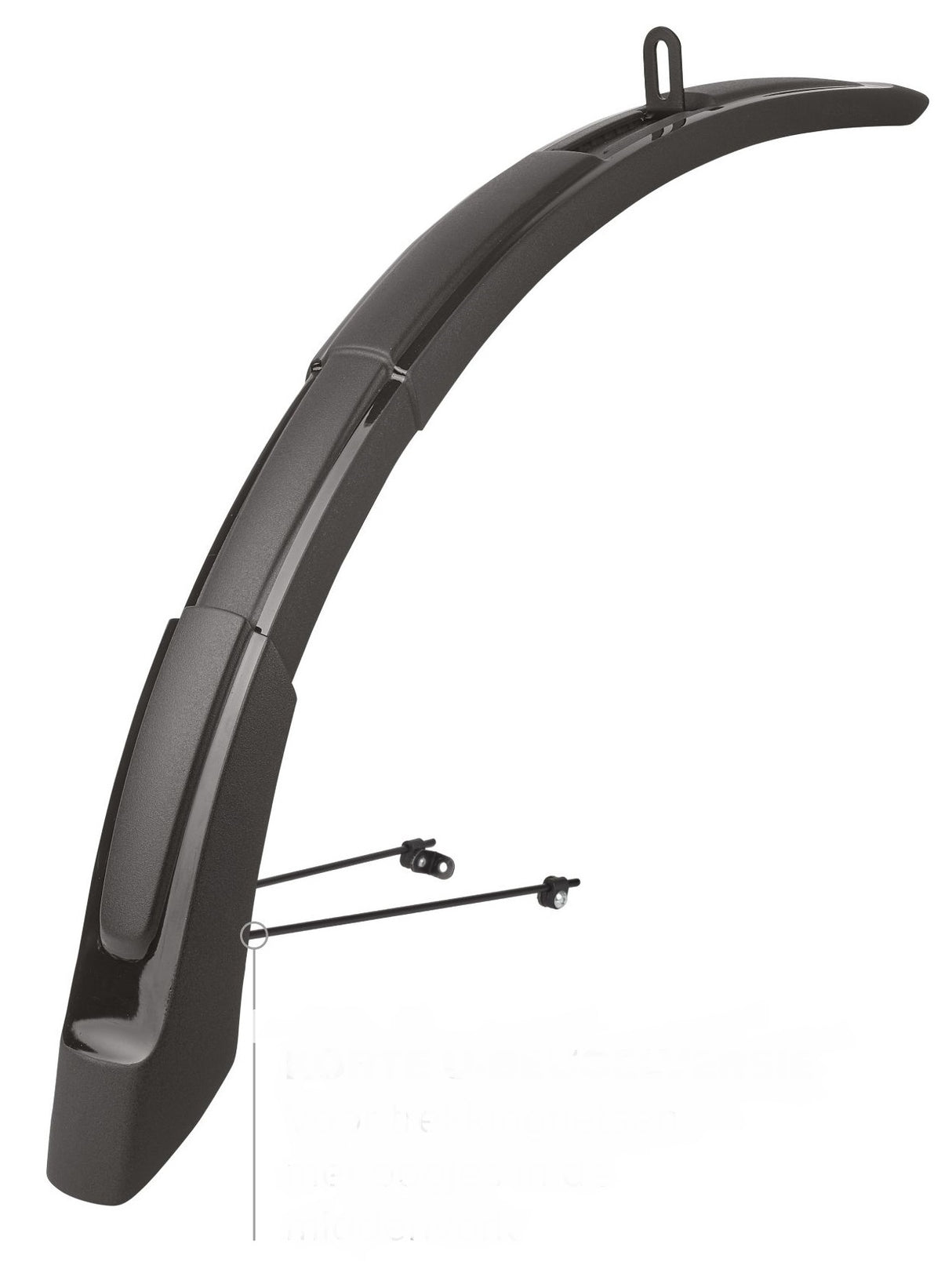 PoliSport Mudguard Extenter MTB 26 '-29 65 mm - črna