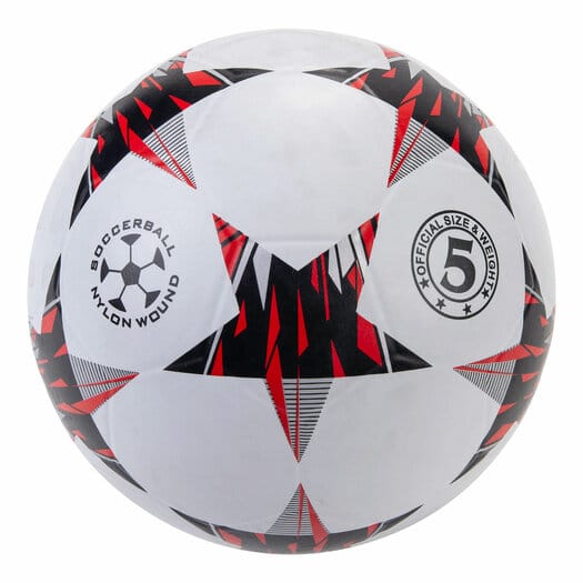 Engelhart Rubber Street Football Größe 5 Rot Weiß mit Sternen