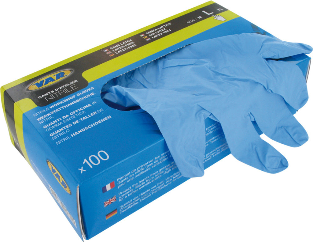 Handschoen var nitril latex-vrij l bl ds a 100
