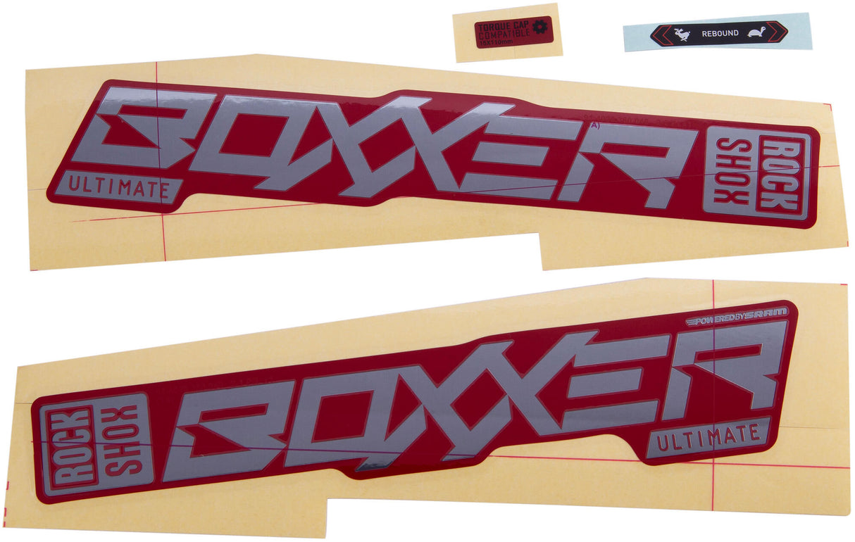 Rockshox decor set decal set rs boxxer ult. f.red
