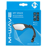 Specchio per biciclette m-wave 110 x 55 mm destra nera